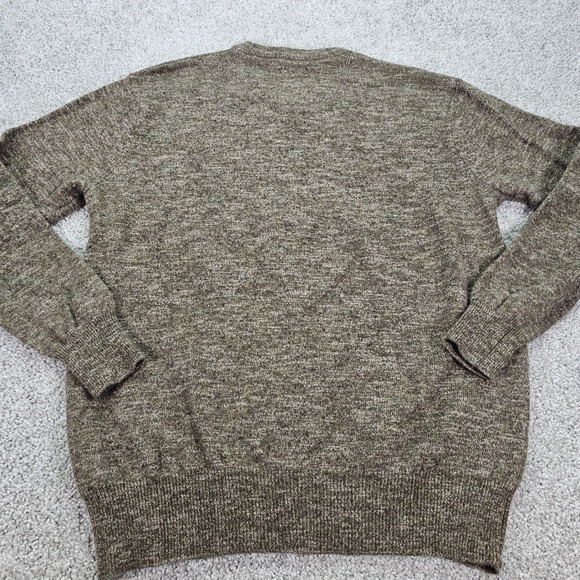 Orvis Mens Large V-Neck Sweater 100% Merino Wool Long Sleeve Fly Fishing Logo - Picture 3 of 7